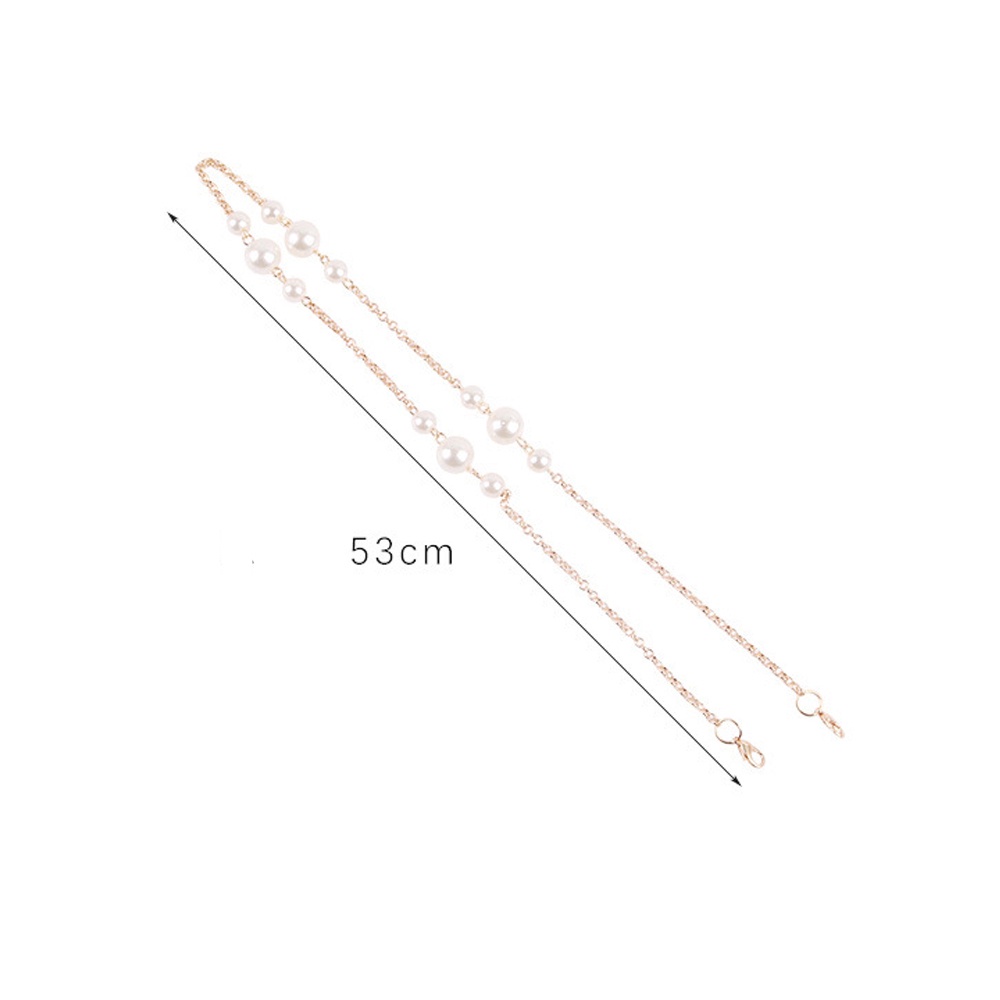 Dây đeo mắt kính chống thất lạc bằng kim loại đính ngọc trai nhiều màu tùy chọn