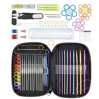 100pcs Aluminum Crochet Craft Sewing Needle Set