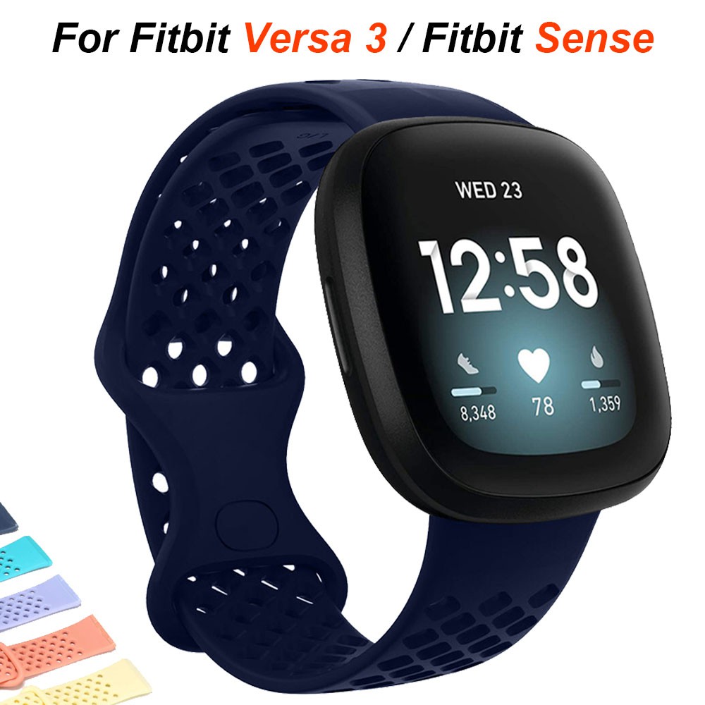 Dây Đeo Silicon Thoáng Khí Cho Đồng Hồ Thông Minh Fitbit Versa 3