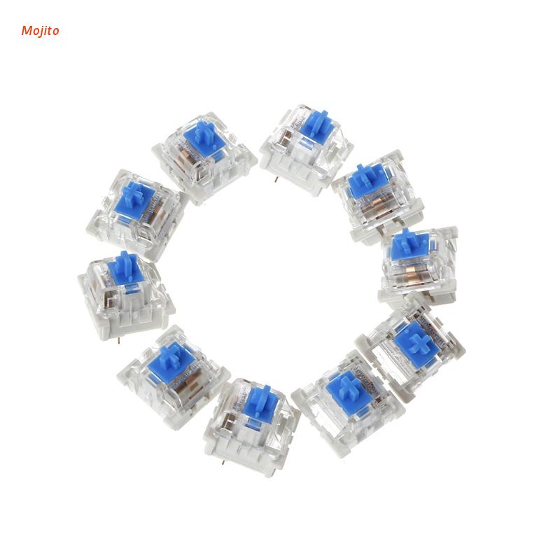 Set 10 Công Tắc Bàn Phím Cơ Mojito 3 Pin Màu Xanh Dương/Đỏ/Đen/Nâu
