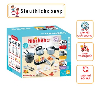 Bộ đồ chơi nấu ăn cho bé, bộ đồ chơi nhà bếp nhựa an toàn nhiều chi tiết