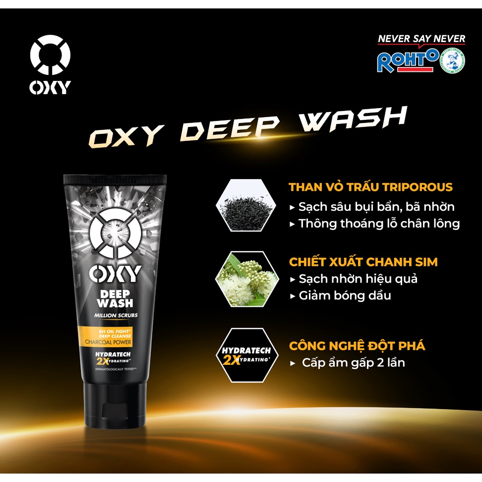 Sữa Rửa Mặt Oxy 100g Sạch bã nhờn ngừa mụn sáng da hiệu quả
