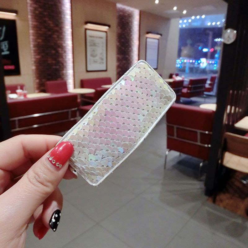 Kẹp Tóc Họa Tiết Vảy Cá Màu Gradient Cỡ Lớn Độc Đáo Cho Nữ