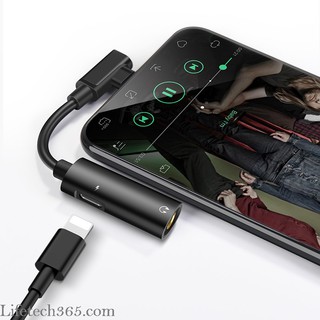 Hoco LS17 – Cáp chuyển đổi 2in1 lightning sang jack 3.5 và sạc cho iphone 7 Plus