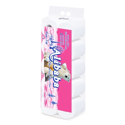 Giấy vệ sinh mylan gấu hồng alibaba 4 lớp chiết xuất 100% bột gỗ thông nguyên chất