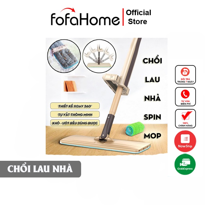 Cây Lau Nhà Tự Vắt Thông Minh Xoay 360 Độ Spin Mop