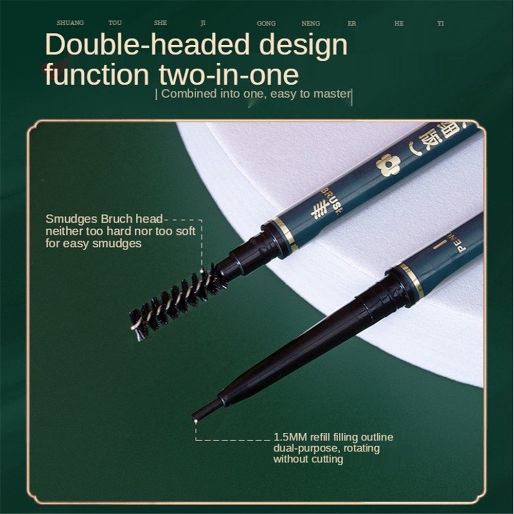 [Hàng mới về] Bút kẻ lông mày thiết kế hai đầu lâu trôi chống thấm nước và mồ hôi với 5 màu tùy chọn | BigBuy360 - bigbuy360.vn