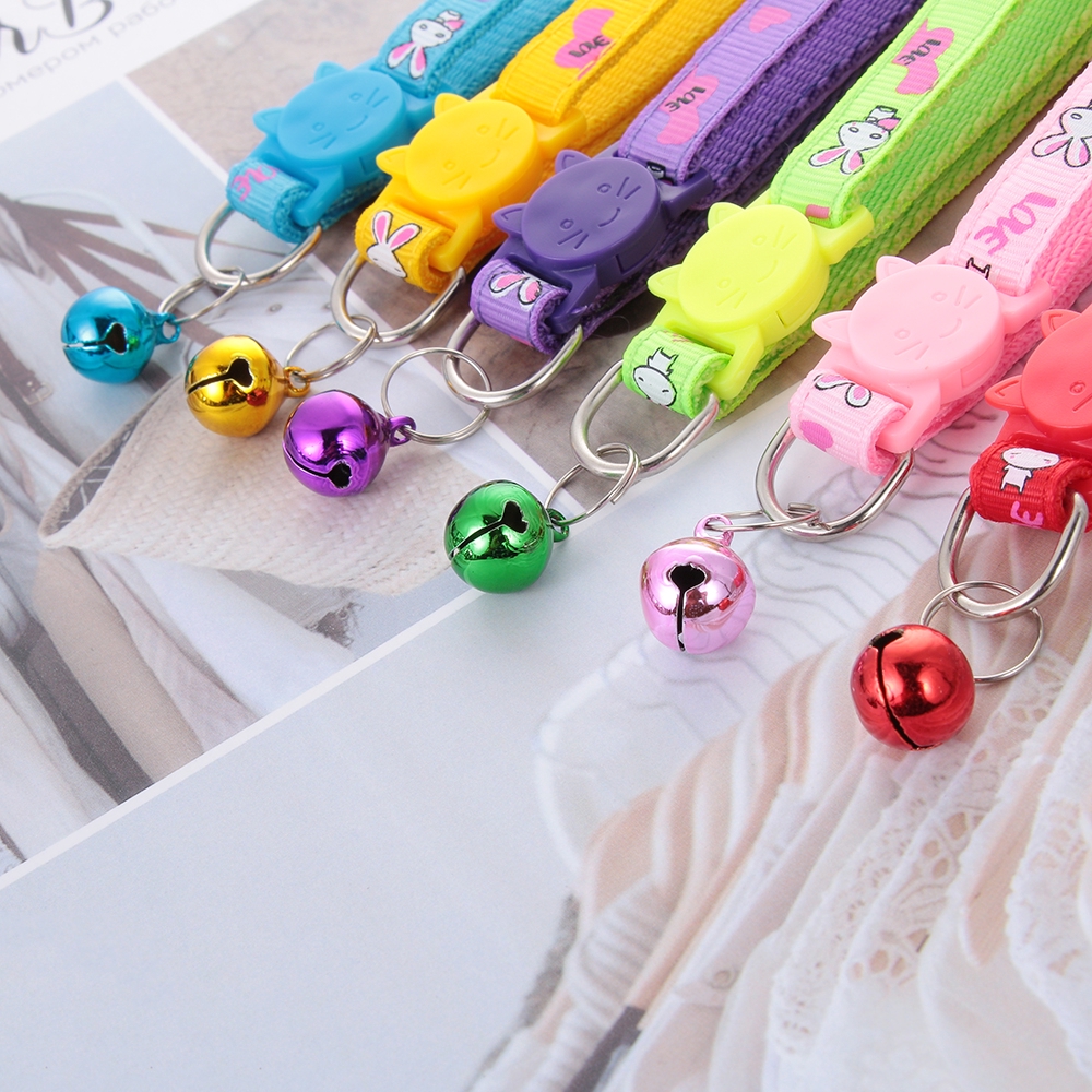 Vòng cổ nhiều màu sắc có chuông cho thú cưng