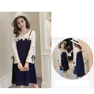 Váy bầu phối ren điệu đà
