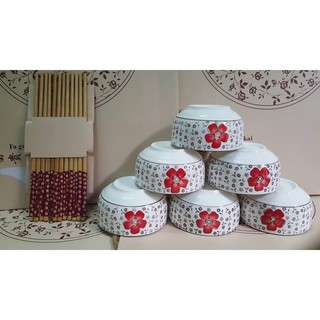 Set bộ 6 bát đũa xuất nhật