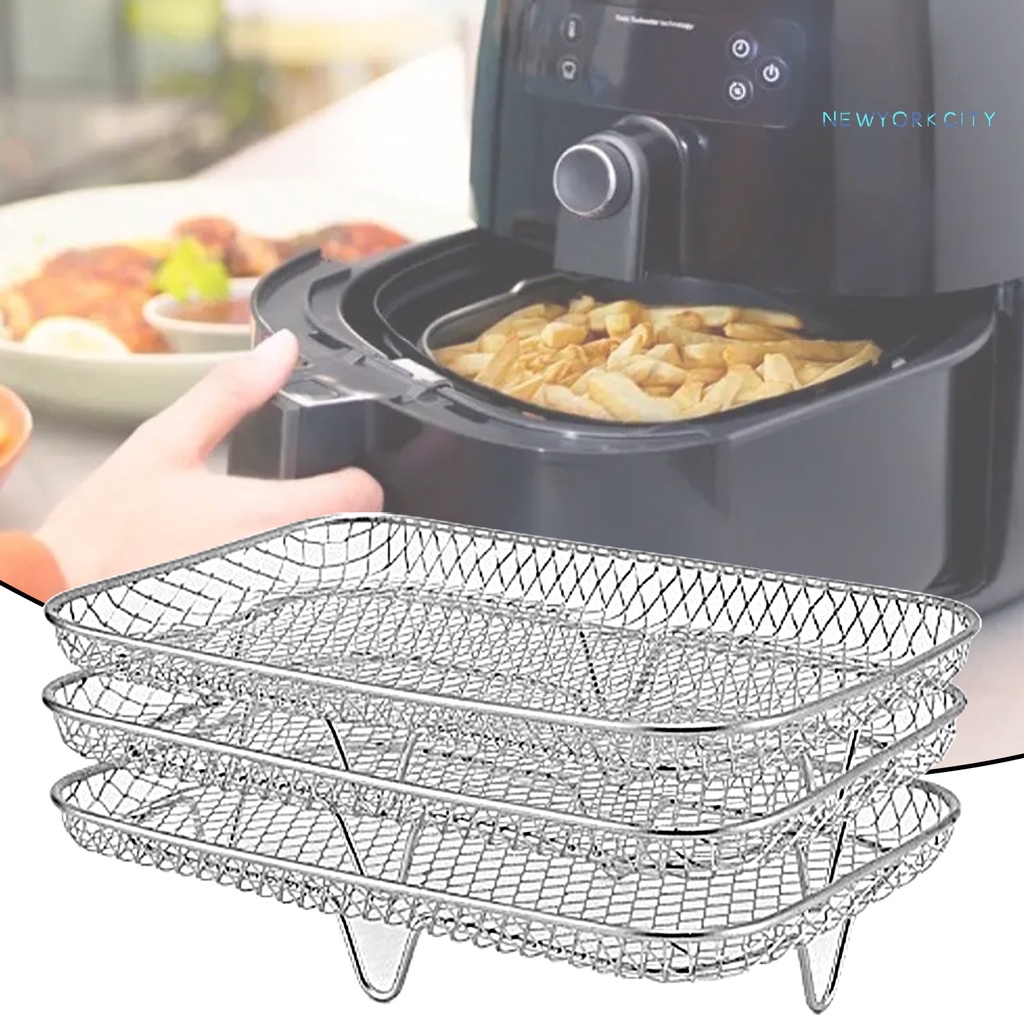 Set 3 Giá Đỡ Nồi Chiên Bằng Thép Không Gỉ Cách Nhiệt Tiện Dụng Cho Nhà Bếp