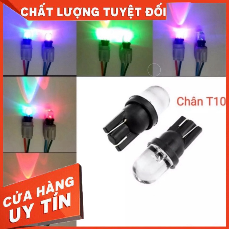 Đèn Led Xi Nhan 7 Màu Nhấp Nháy Dùng Để Làm Xinhan hoặc Demi Chân T10 (Giá 1 Bóng) Có Video Chi Tiết (Hình thật)