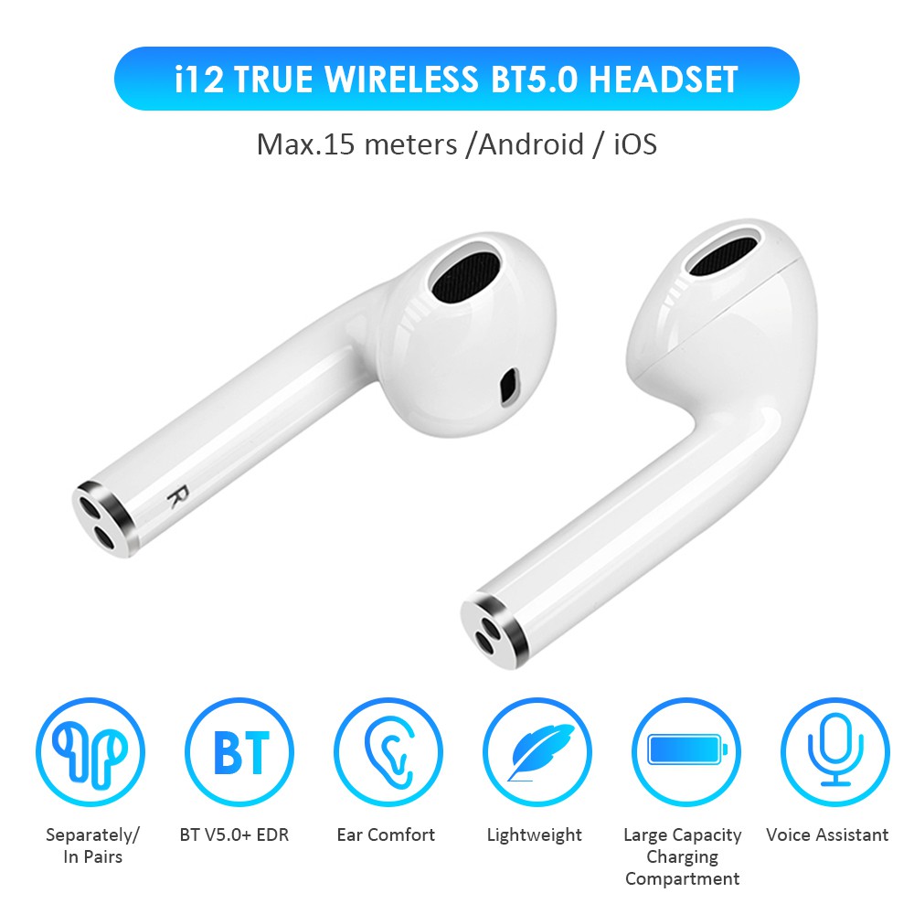Tai Nghe Không Dây Tws I12 Bt Có Mic Cho Android / Ios