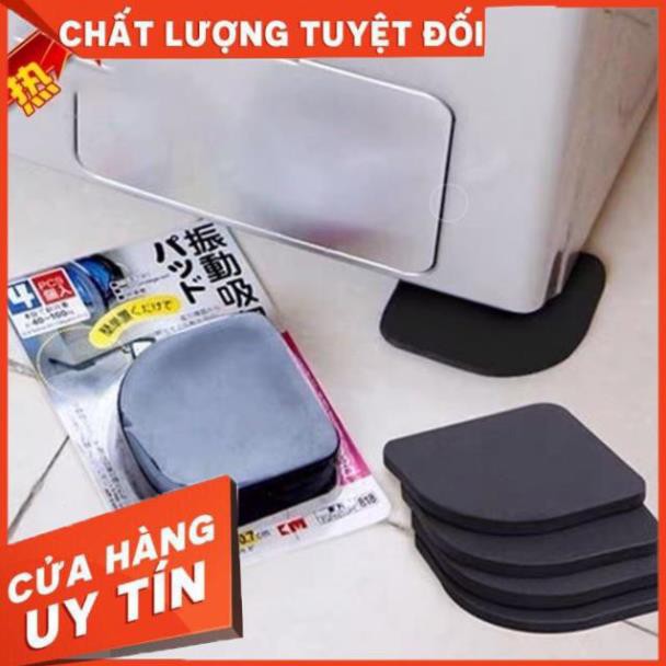 Set 4 miếng lót cao su chống rung lắc, va đập, trơn trượt cho máy giặt, tủ lạnh, bàn ghế, thiết bị điện cực kì tiện lợi