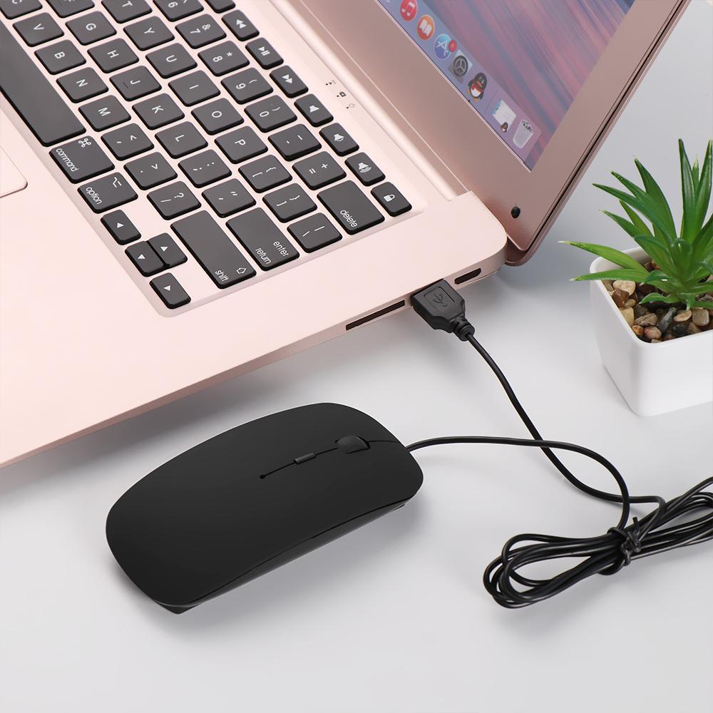 BEBETTERM Chuột Quang Siêu MỏNg Có Dây ThờI Trang Cho Laptop / PC
