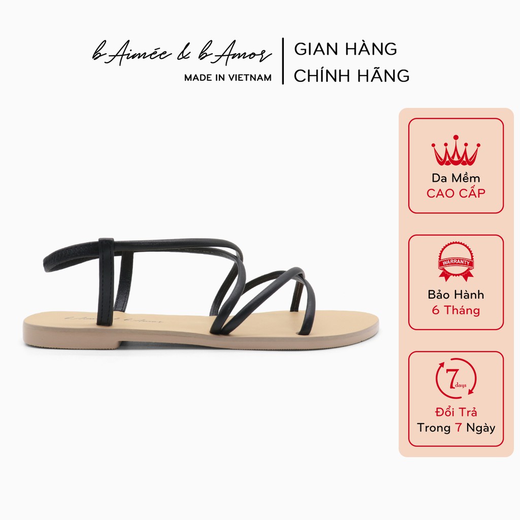 Dép sandal nữ đi biển quai dây mảnh đế bệt bAimée & bAmor – MS1655 - Hàng mới về