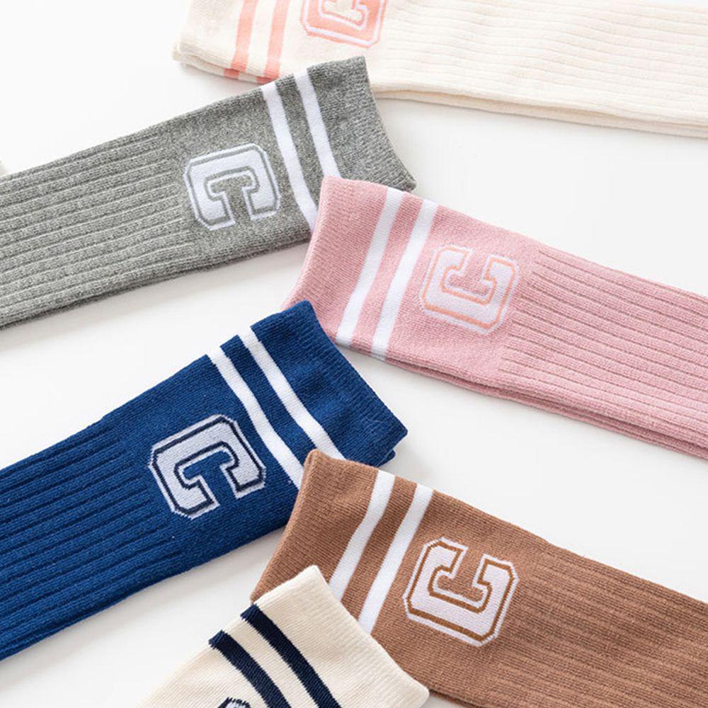 Đôi Vớ Cotton Cao Đến Đầu Gối In Chữ Tiếng Anh Thoải Mái Thời Trang Cho Bé