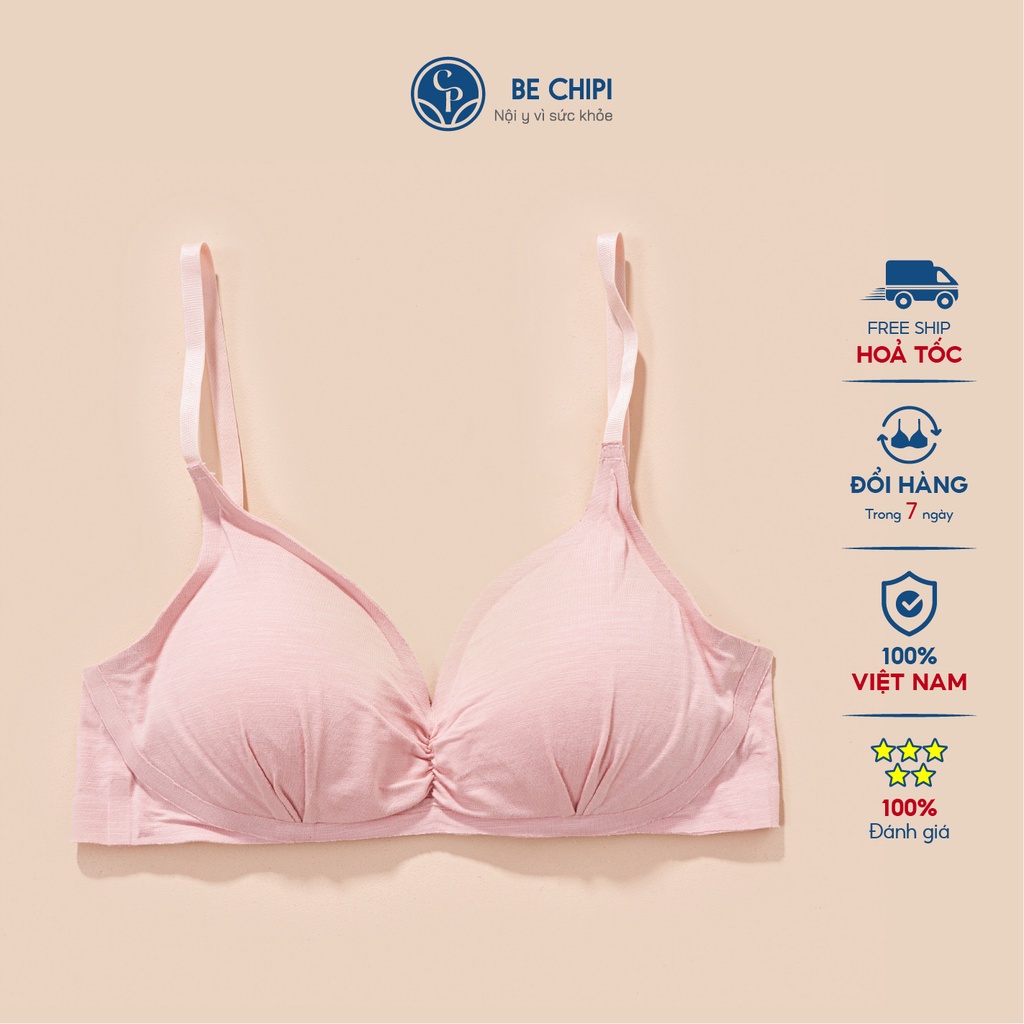 Áo Lót Cotton BECHIPI Trơn Không Gọng Không Đường May Mút Bigsize MD102
