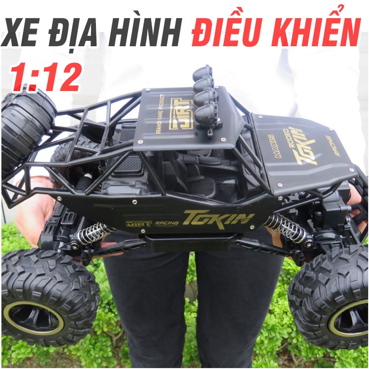 Xe ô tô điều khiển địa hình offroad tỉ lệ 1:12 Xe mô hình ô tô cỡ lớn đồ chơi trẻ em kèm pin sạc 7.2v 2000mah và cáp sạc