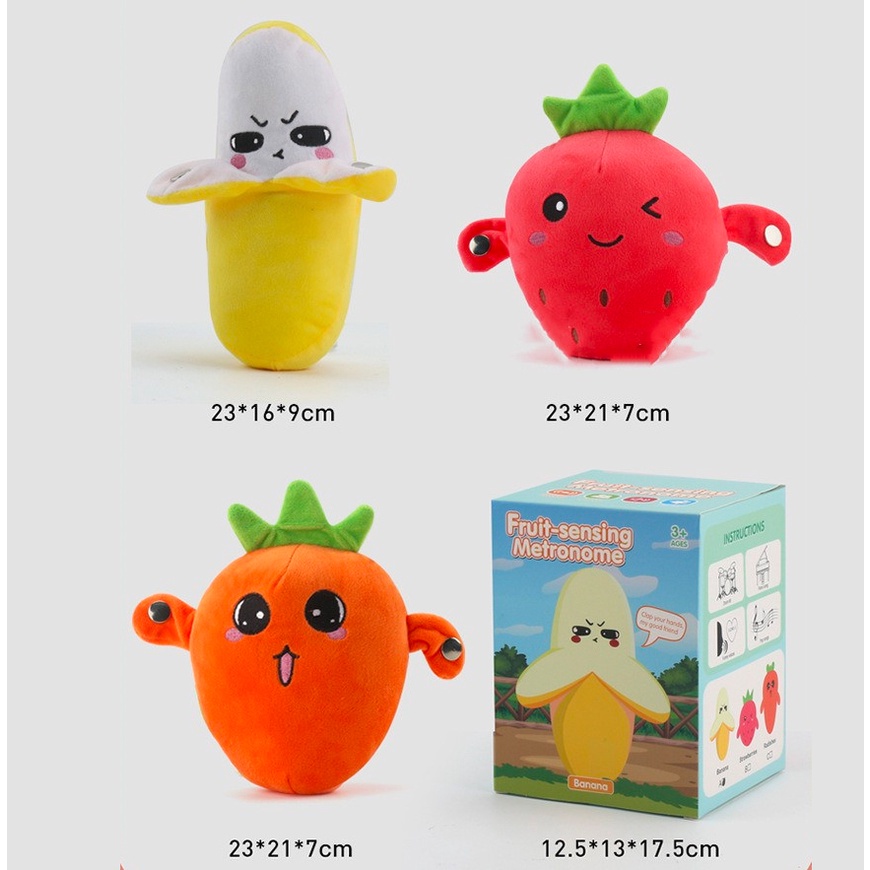 Búp Bê Nhồi Bông Hình Trái Chuối Phát Nhạc Vui Nhộn