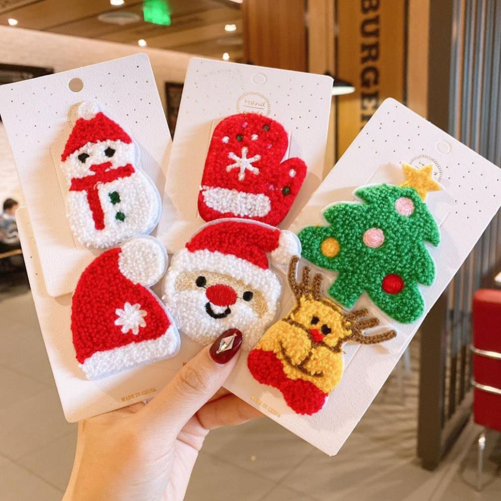 Set 3 Kẹp tóc Noel dễ thương cho bé( Mẫu giáng sinh siêu hót 2020)