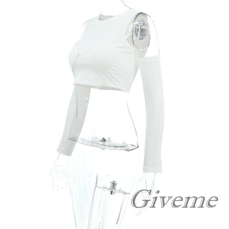 Áo Croptop Tay Ngắn Màu Trơn Thời Trang Mùa Hè Cho Nữ