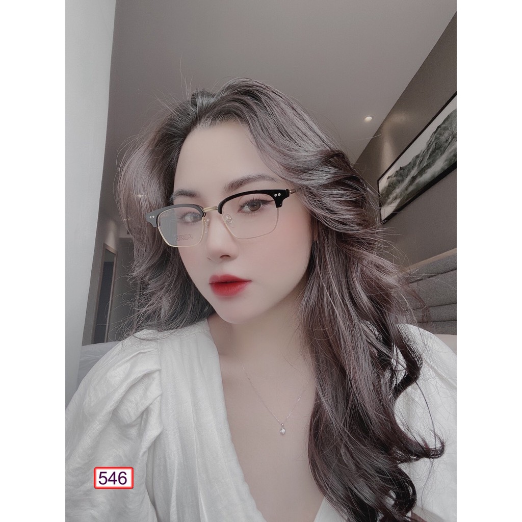 [Mã FARSSTGRE giảm 5K đơn bất kỳ] MẮT KÍNH GỌNG CẬN CAO CẤP 546 FORM VUÔNG KIM LOẠI SIÊU ĐẸP | BigBuy360 - bigbuy360.vn