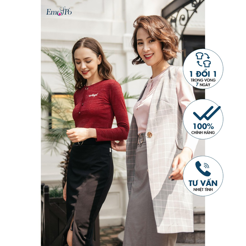 Áo khoác sát nách cổ 2 ve Emspo AGS0064