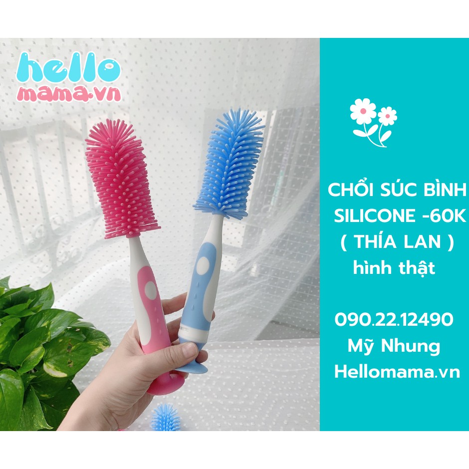 CHỔI CỌ BÌNH SỮA SILICONE THÁI LAN SIÊU MỀM 360 ĐỘ