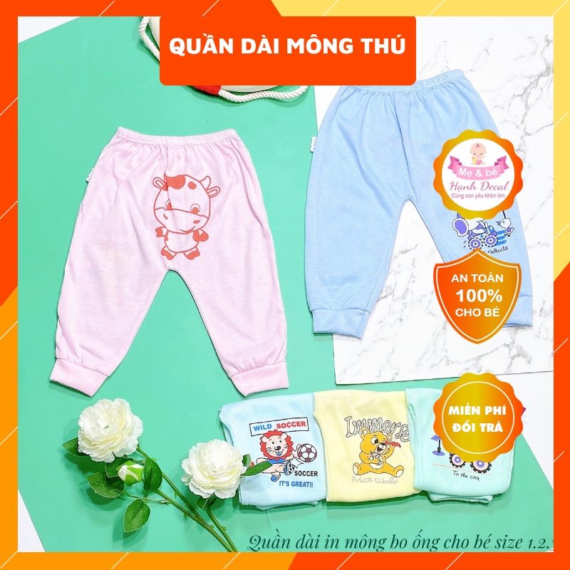 Quần Dài Mông thú in hình cho bé yêu