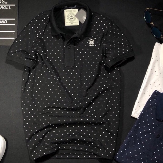 Áo thun nam cổ bẻ chấm bi cao cấp cực đẹp TT885 | BigBuy360 - bigbuy360.vn