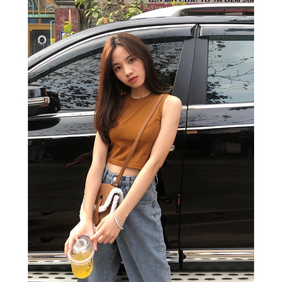 (SẴN) Áo croptop sát nách Ulzzang