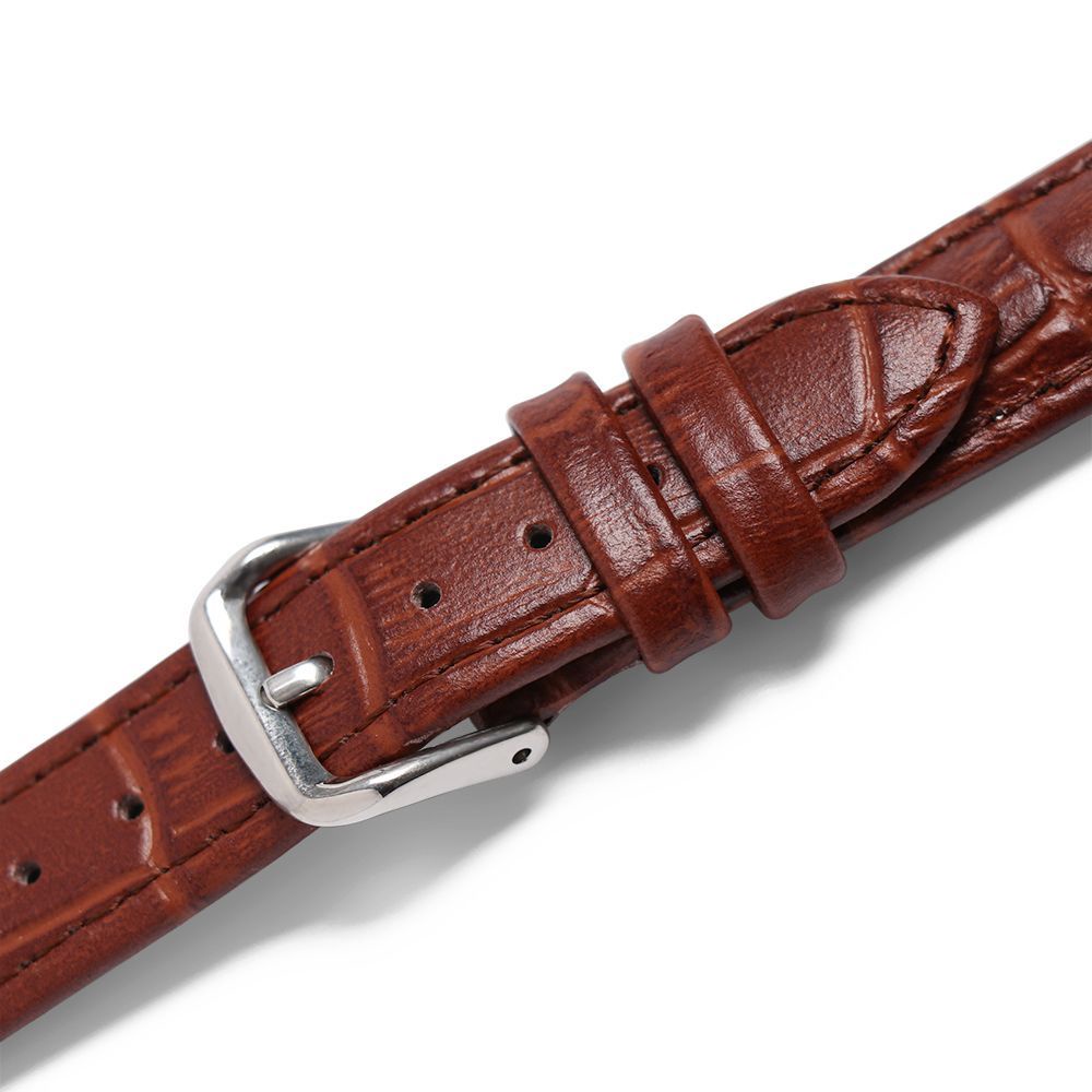 Dây đồng hồ đeo tay bằng da mềm khóa thép phong cách vintage 16mm 20mm 22mm