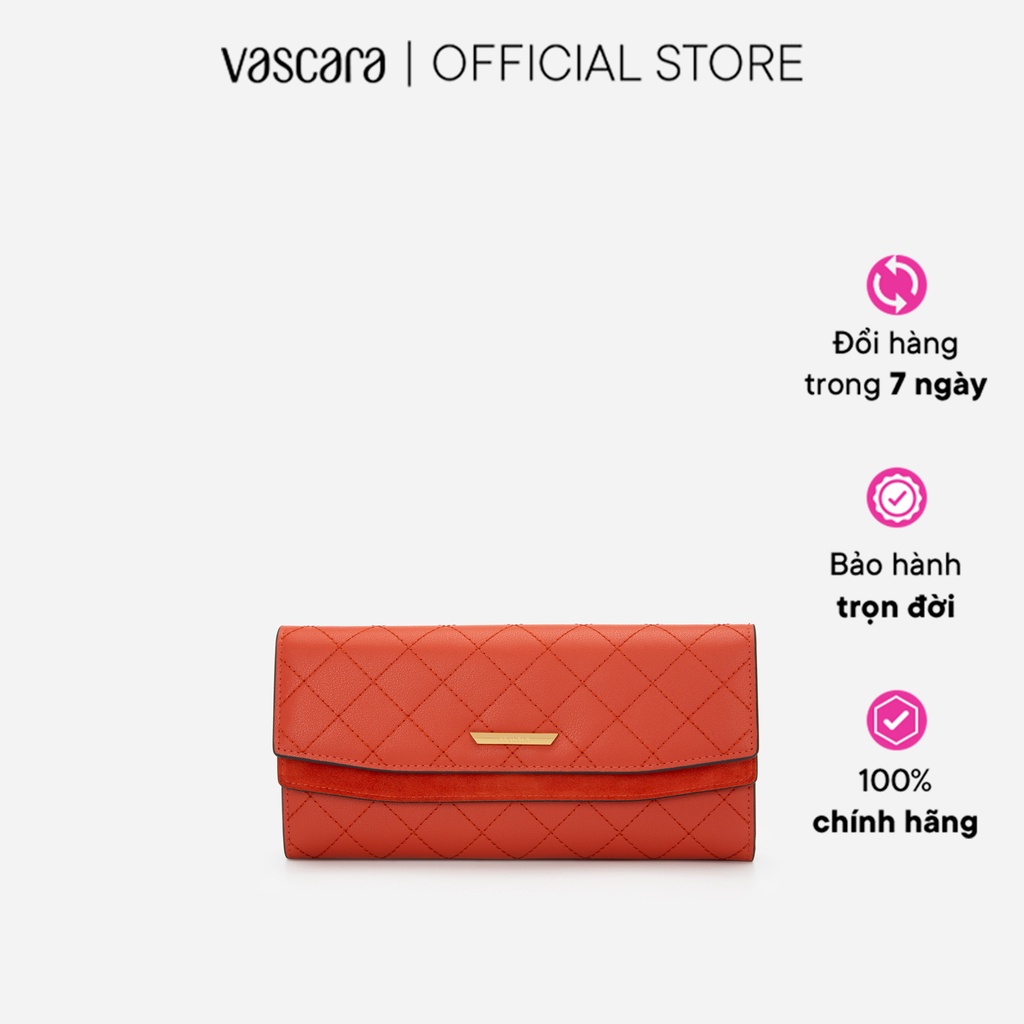 Vascara Ví Cầm Tay Chỉ Nổi Layer Phối Nubuck CLU 0084