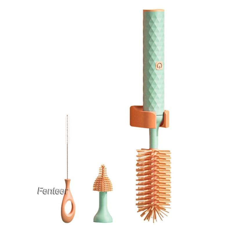 Bàn Chải Điện Vệ Sinh Bình Sữa Em Bé Bằng Silicone Tiện Dụng