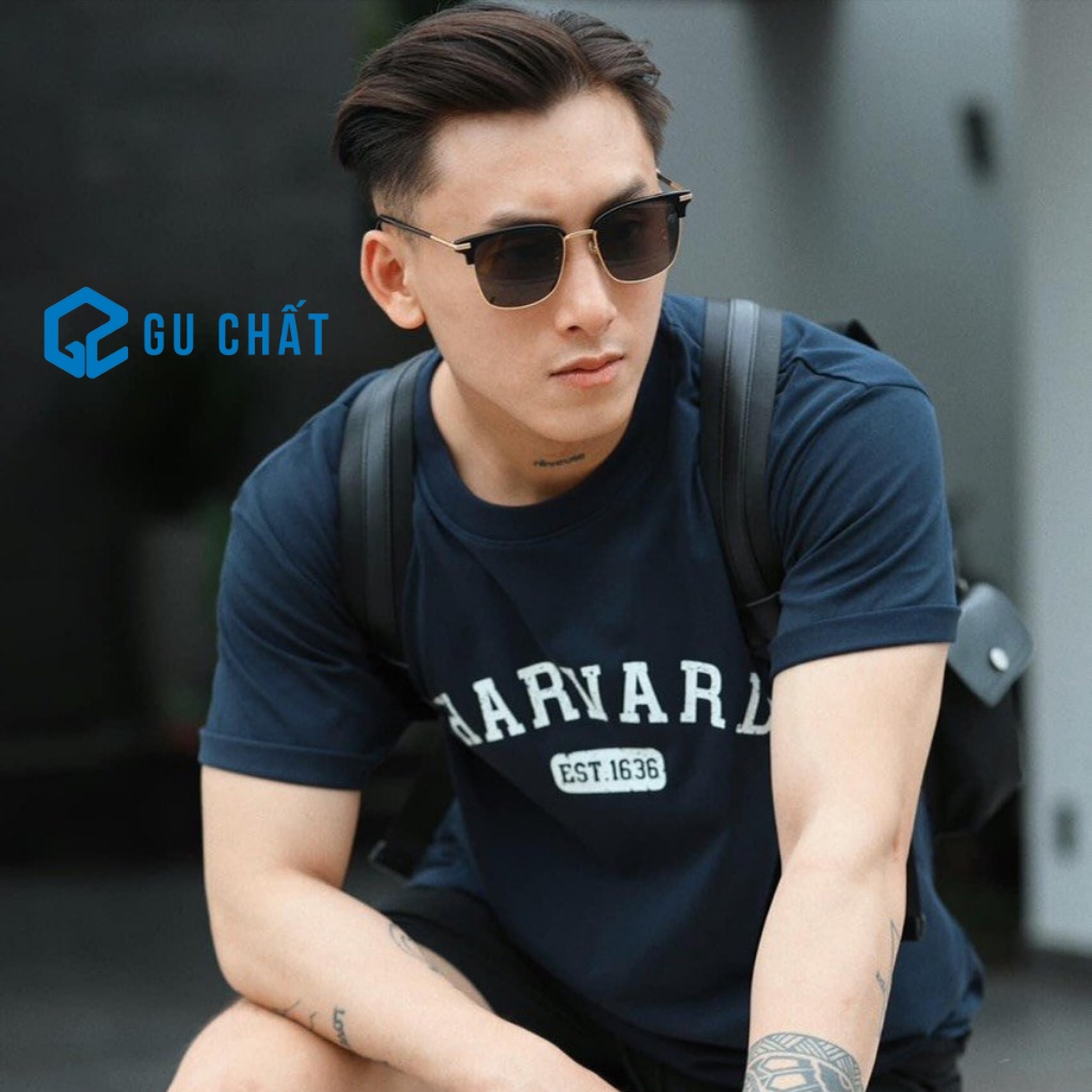 Áo Thun Nam In Logo Harvard GU CHẤT Cá Tính -Thun Mềm Mịn, Thoáng Mát GUTN01