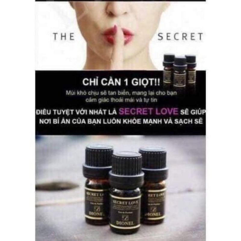 Nước hoa vùng kín Dionel Secret Love Black Edition 5ml - Tặng nước hoa Dubai 12ml.