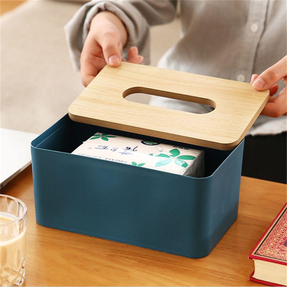 Hộp Đựng Khăn Giấy Bằng Gỗ Để Bàn Trang Trí Phòng Khách Ốp