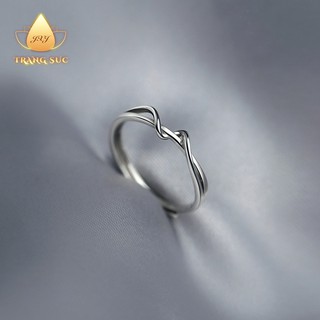 🔥🔥Nhẫn Nữ Mỏng Kim loại Màu bạc Đơn giản Cá Tính NH-094