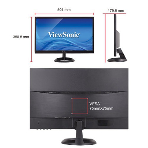 Màn hình Viewsonic VA2261-2 21.5 inch /FHD/TN/250cd/m²/VGA/60Hz/5ms, màn hình máy tính giá rẻ chính hãng