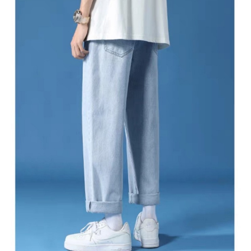 Quần Jean Nam, Quần Baggy xanh sáng nhạt, trắng, xanh đậm ống xuông rộng style hàn quốc 2022-Trend Clothing!