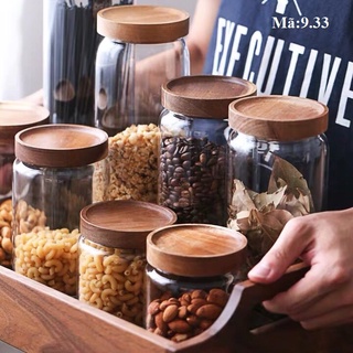 Hũ thủy tinh đựng đồ khô, các loại hạt healthy, lọ để cà phê 9.33