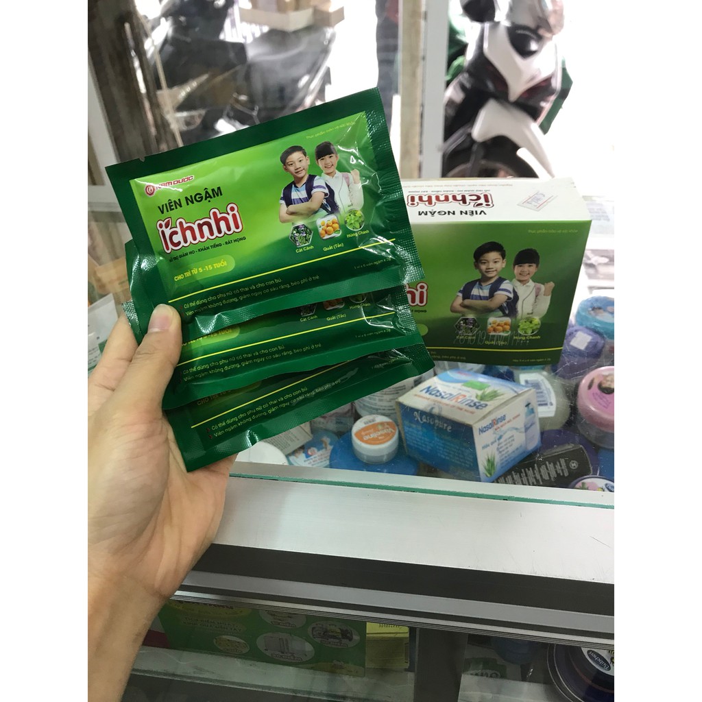 Kẹo ngậm ho  ÍCH NHI vỉ 6 viên