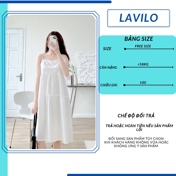 Váy 2 dây dáng dài suông Maxi ulzzang dự tiệc đi chơi mặc nhà chất vải đũi LAVILO Đ01