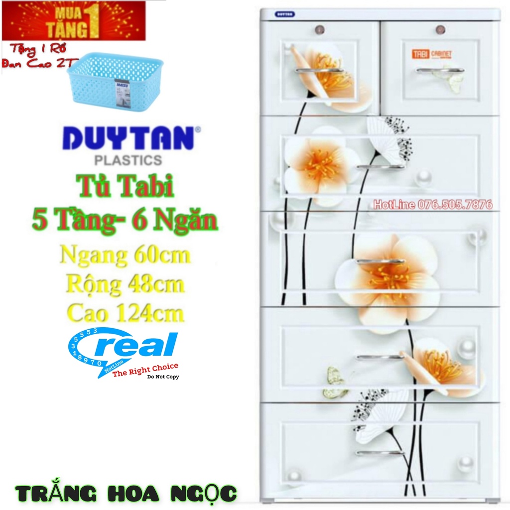 Tủ Nhựa Duy Tân TABI 5 Tầng -6 Ngăn VÂN GỖ ( Có 4 và 6 Tầng )