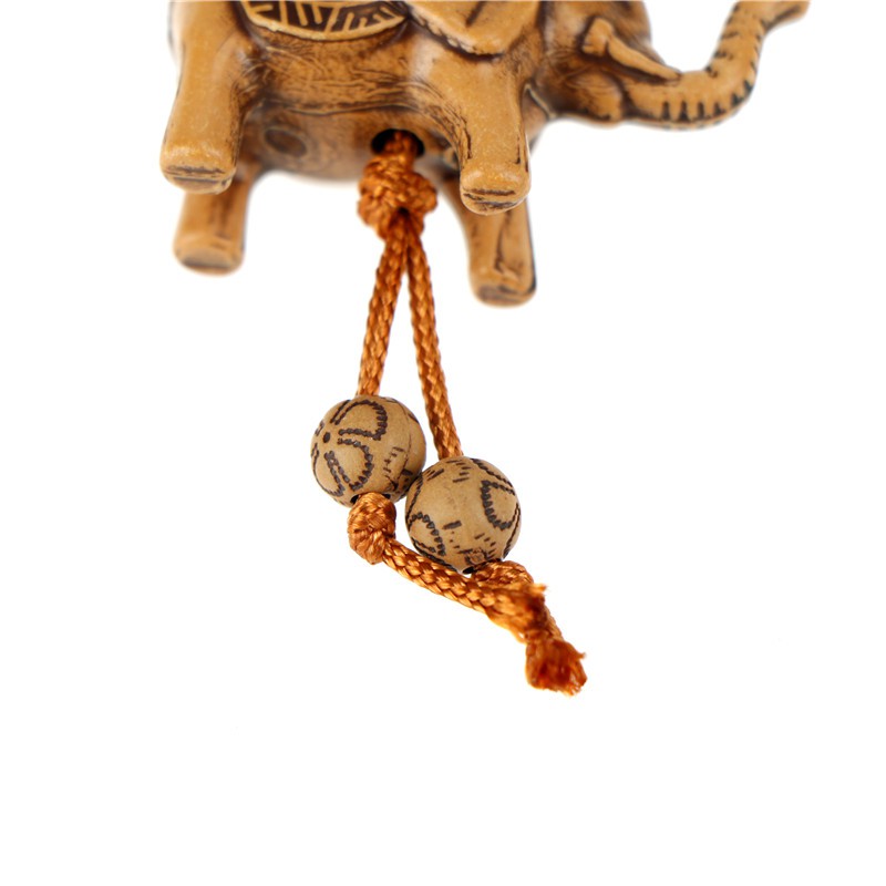 Dây móc khóa hình chú voi bằng gỗ