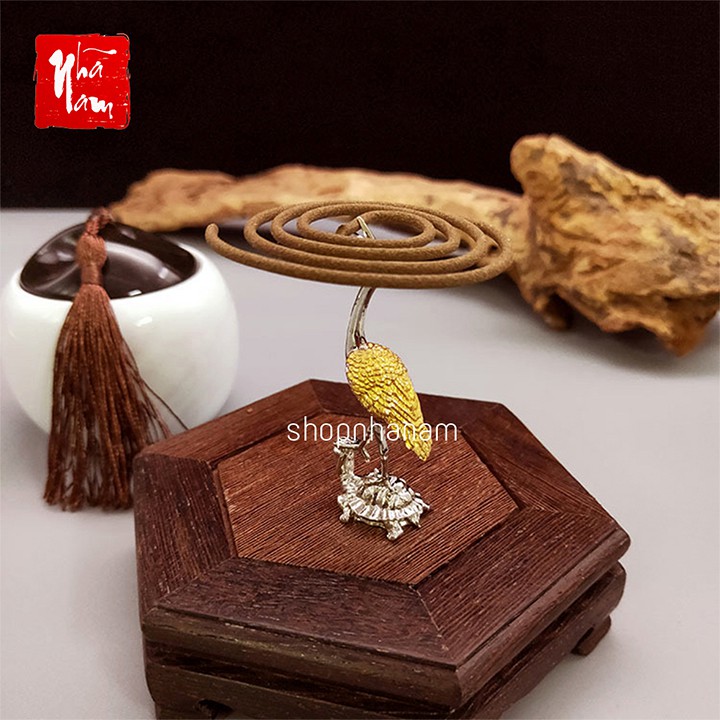 Đế cắm nhang vòng đặt hương cây dùng thắp hương phụ kiện thác khói trầm hương