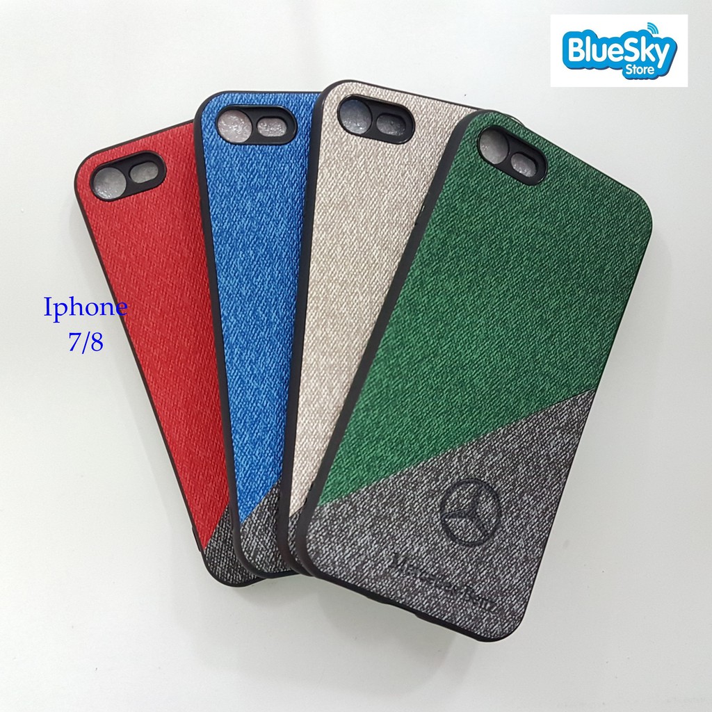 Ốp lưng Iphone 7 / 8 da logo Mercedes