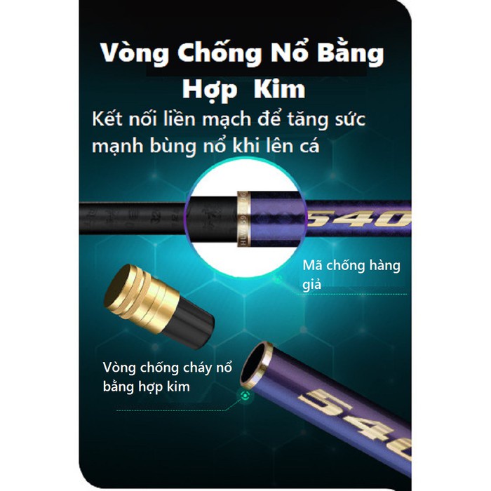 Cần Câu Tay Cao Cấp 5H Vũ Lực( Tặng Cước Trục Cao Cấp, Bảo Hành Các Lóng 12 Tháng )Câu Đài Siêu Tải Chuyên Săn Hàng CT02