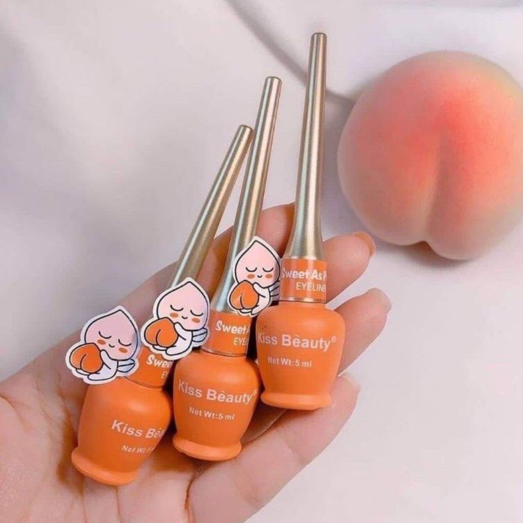 ( SIÊU RẺ) Bút Kẻ Mắt Trái Đào Sweet As Peach Eyeliner Của Kiss Beauty